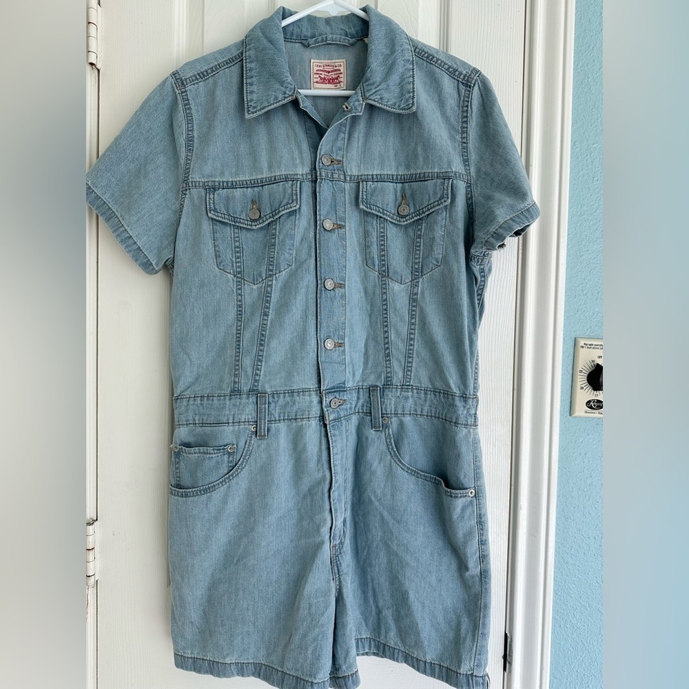 Levi’s TYPE III ROMPER Denim Cotton Blue size large
